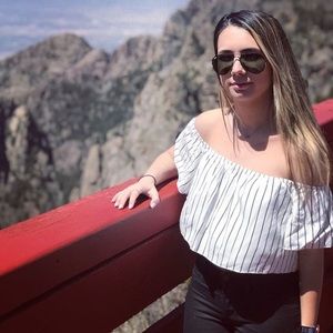 Off the shoulder stripped top